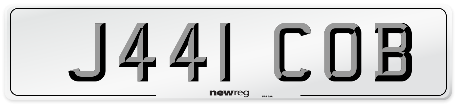 J441 COB Number Plate from New Reg